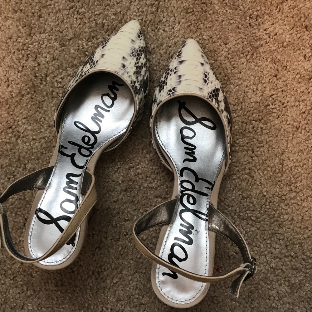 Sam edelman snakeskin heels